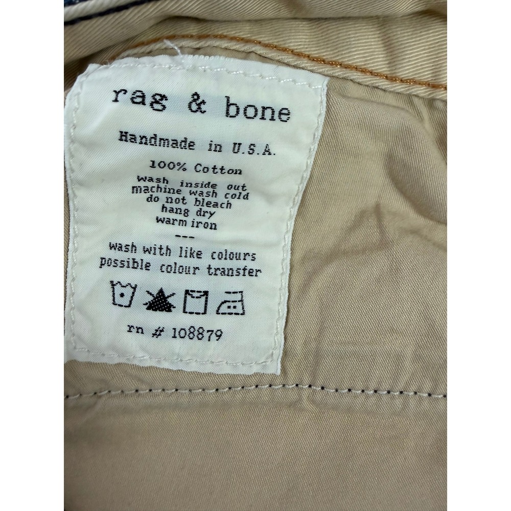 Rag & Bone Handmade in USA Dark Wash Straight Leg Button Fly Jeans Indigo 29 - Picture 3 of 12
